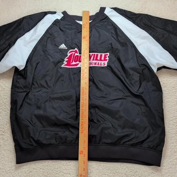 Vintage Y2K Adidas Louisville Cardinals Pullover Windbreaker Lined Jacket Large - Picture 9 of 10